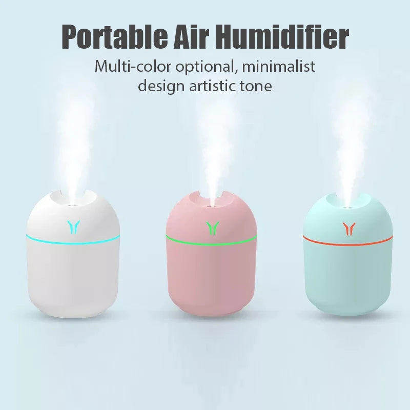 Mini Ultrasonic 250ML Air Humidifier Romantic Light USB Essential Oil